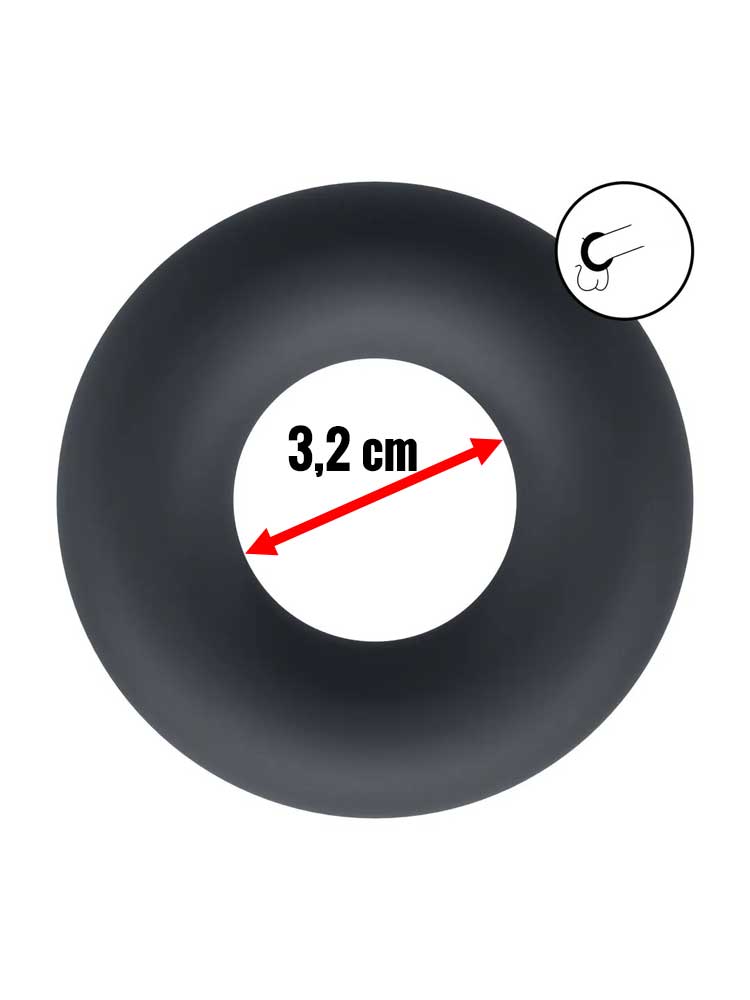 LEVELZ Silikon Cockring Medium - schwarz
