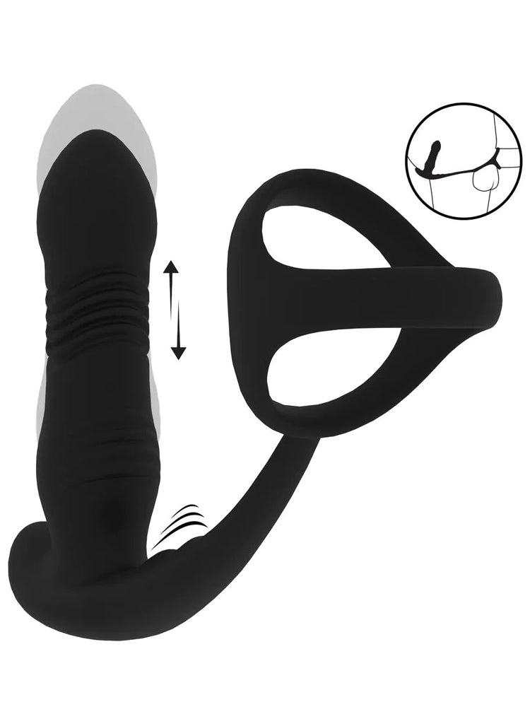 LEVELZ Vibrierender Stoss-Prostatamassager mit Cockring