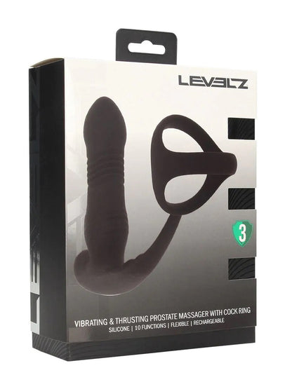 LEVELZ Vibrierender Stoss-Prostatamassager mit Cockring