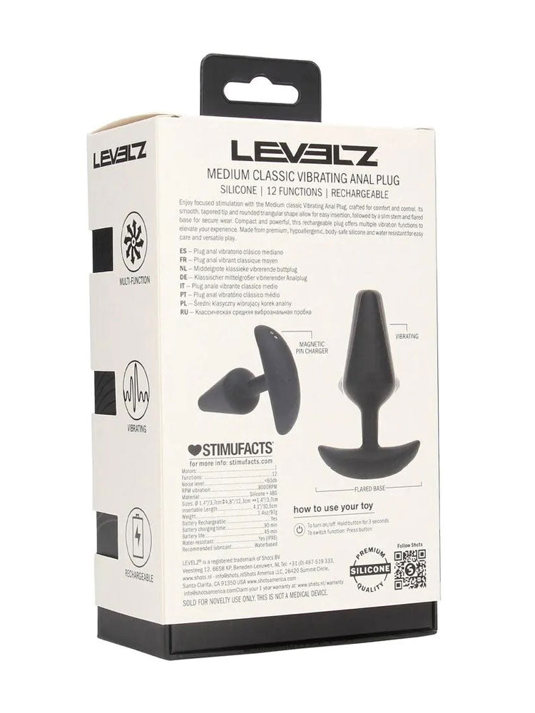 LEVELZ Classic Vibro-Analplug 123x37mm medium