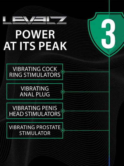 LEVELZ Ferngesteuerter vibrierender Tri-O-Cockring mit Prostatastimulator