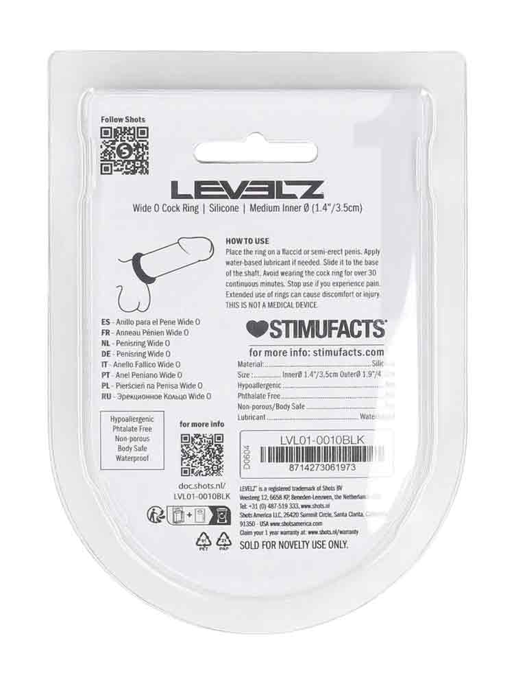 LEVELZ Silikon Wide O Cockring 35mm schwarz