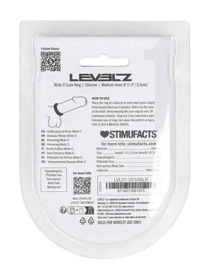 LEVELZ Silikon Wide O Cockring 35mm schwarz