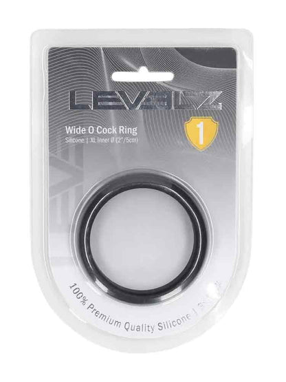 LEVELZ Silikon Wide O Cockring 50mm schwarz