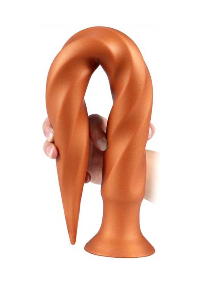 Long Tail Soft Butt Plug 50cm - large kupfer