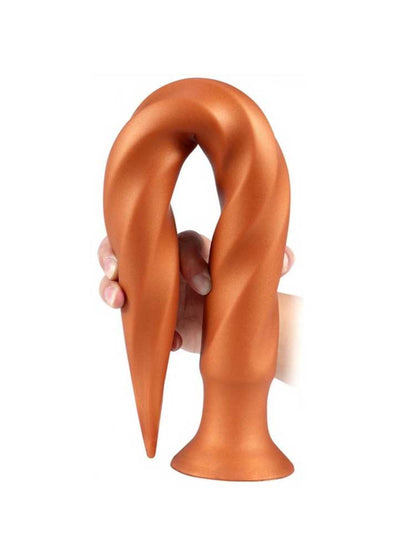 Long Tail Soft Butt Plug 42cm - medium kupfer