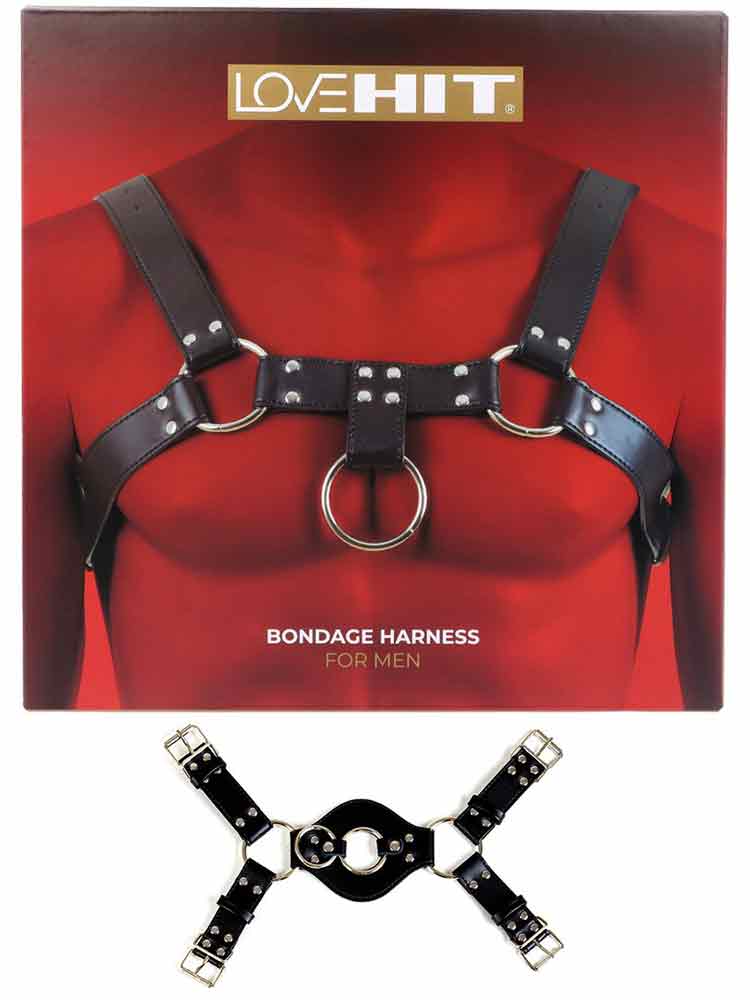 LOVEHIT Oberkörper-Harness Backside Vegan schwarz