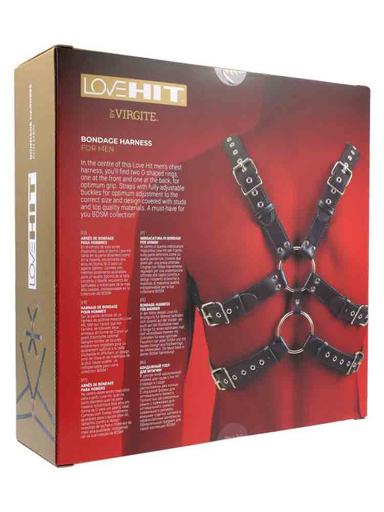 LOVEHIT Oberkörper-Harness 6 Schließen Vegan schwarz