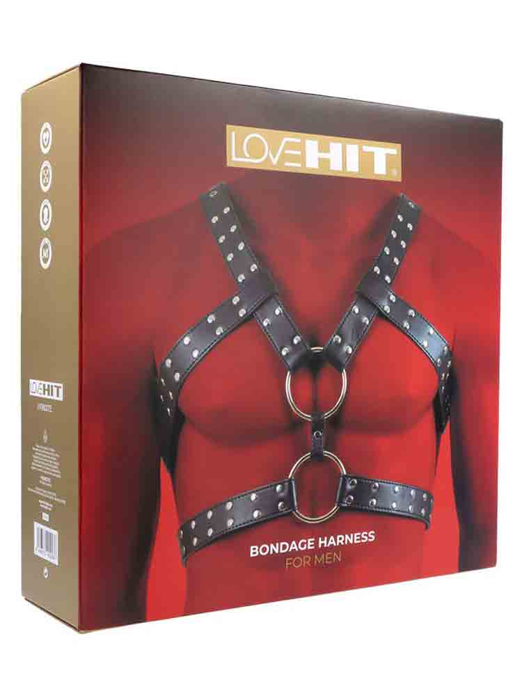 LOVEHIT Oberkörper-Harness 6 Schließen Vegan schwarz