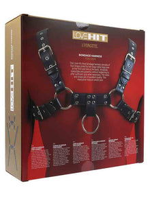 LOVEHIT Oberkörper-Harness Bulldog Vegan schwarz