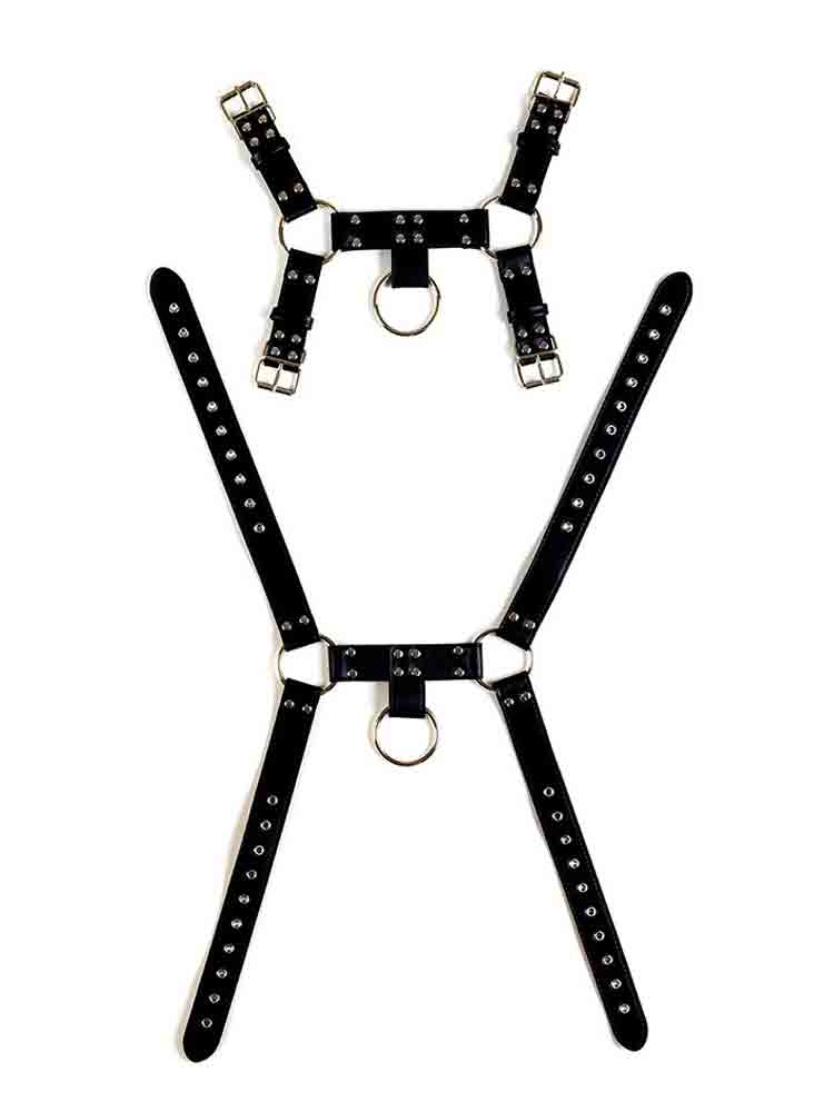 LOVEHIT Oberkörper-Harness Bulldog Vegan schwarz