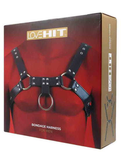 LOVEHIT Oberkörper-Harness Bulldog Vegan schwarz