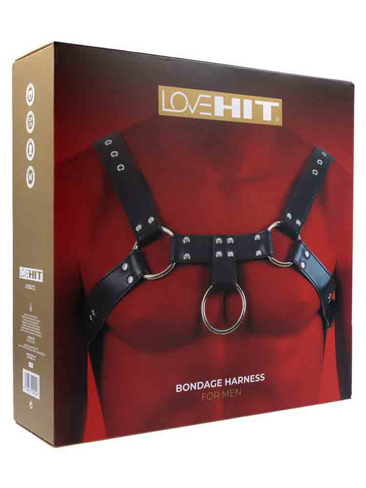 LOVEHIT Oberkörper-Harness Bulldog Vegan schwarz