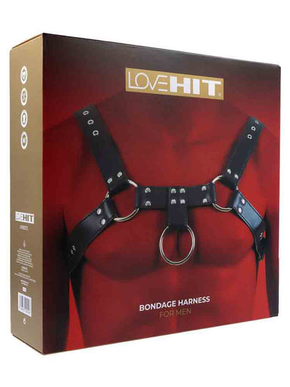 LOVEHIT Oberkörper-Harness Bulldog Vegan schwarz