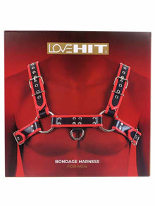 LOVEHIT Oberkörper-Harness Vegan schwarz-rot