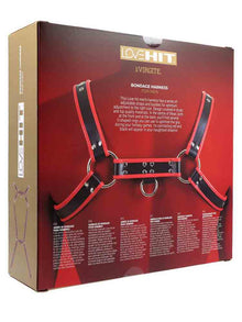 LOVEHIT Oberkörper-Harness Vegan schwarz-rot