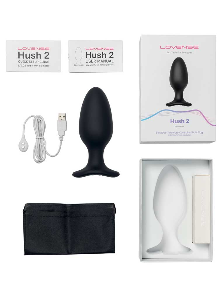 LOVENSE Bluetooth HUSH 2 Vibro Butt Plug L 57x130mm