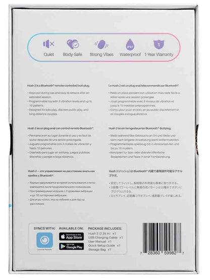 LOVENSE Bluetooth HUSH 2 Vibro Butt Plug L 57x130mm