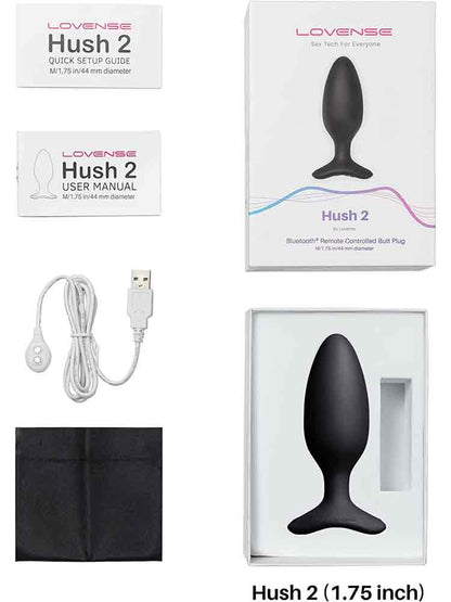 LOVENSE Bluetooth HUSH 2 Vibro Butt Plug M 44x113mm