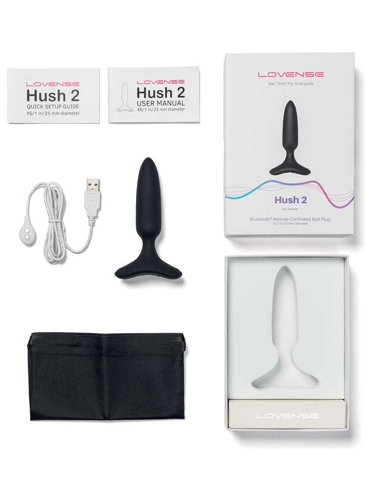 LOVENSE Bluetooth HUSH 2 Vibro Butt Plug XS 25x98mm