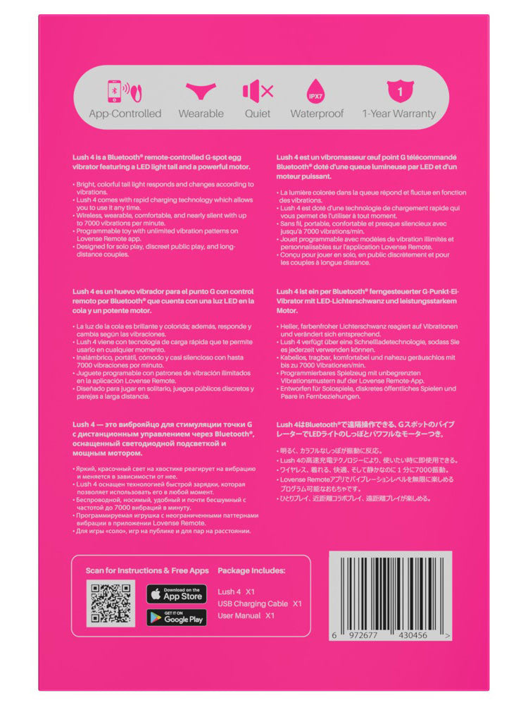 LOVENSE LUSH 4.0 G-SPOT Bluetooth VIBRATOR mit Fernkontrolle