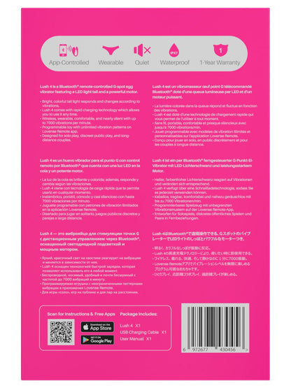 LOVENSE LUSH 4.0 G-SPOT Bluetooth VIBRATOR mit Fernkontrolle