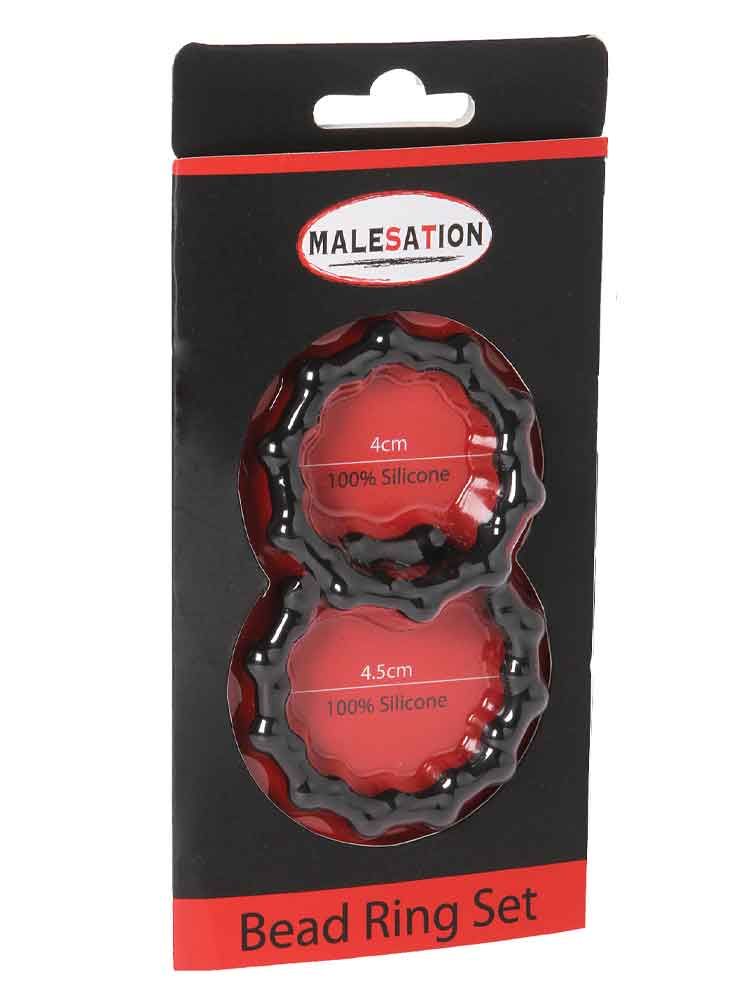 MALESATION Silikon Bead Ring Cockring-Set