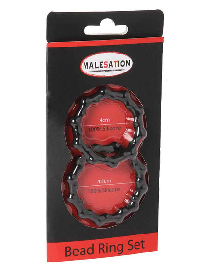 MALESATION Silikon Bead Ring Cockring-Set