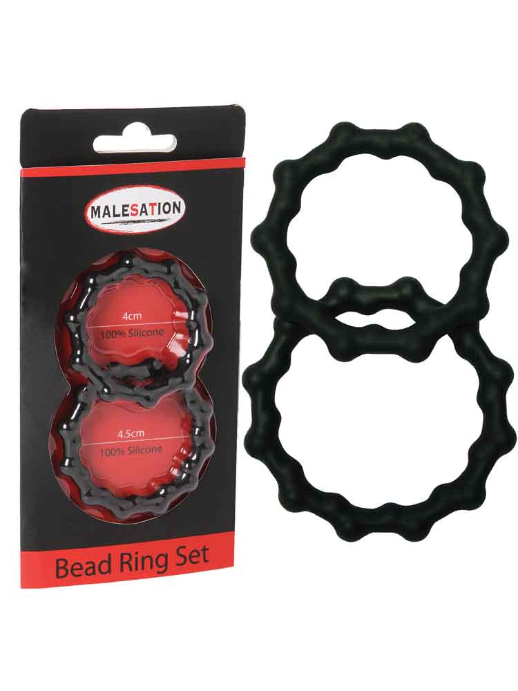 MALESATION Silikon Bead Ring Cockring-Set