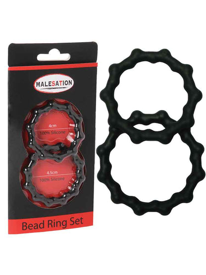 MALESATION Silikon Bead Ring Cockring-Set