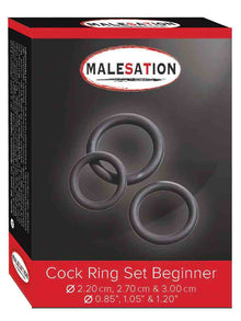 MALESATION Silikon 3er Beginner Cockring-Set