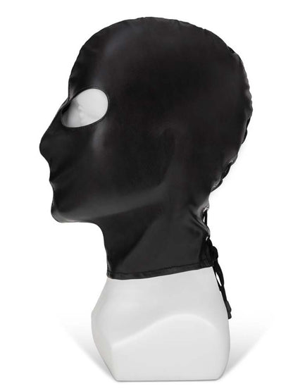 Maske Veganes Leder mit Augen schwarz
