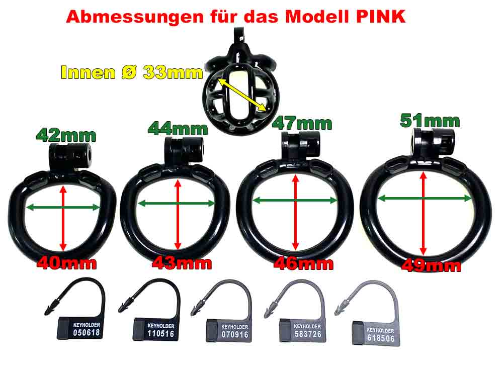 Kunststoff Keuschheitskäfig MINI Pink