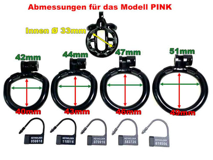 Kunststoff Keuschheitskäfig MINI Pink