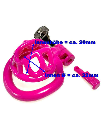 Kunststoff Keuschheitskäfig MINI Pink