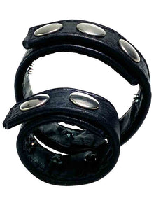 Leder DUO Cockring 21/21 mit Dornen