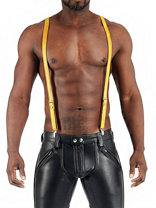Mister B Lederhosenträger gelb
