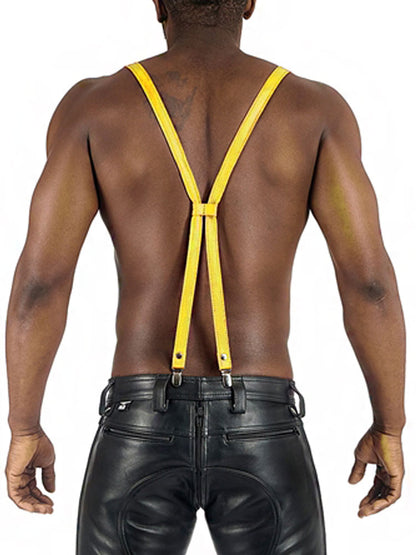 Mister B Lederhosenträger gelb
