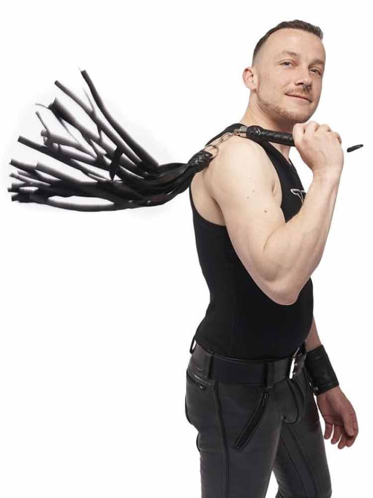 Mister B Impact Premium Leder-Flogger CURLING