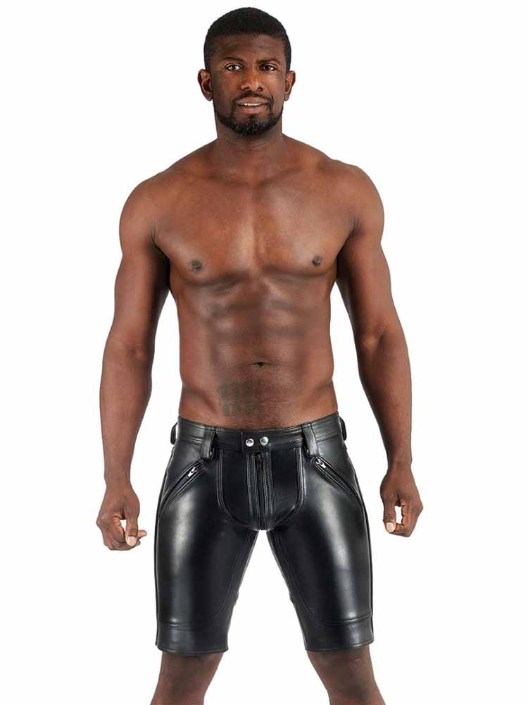 Mister B Leather FXXXer Shorts - schwarz