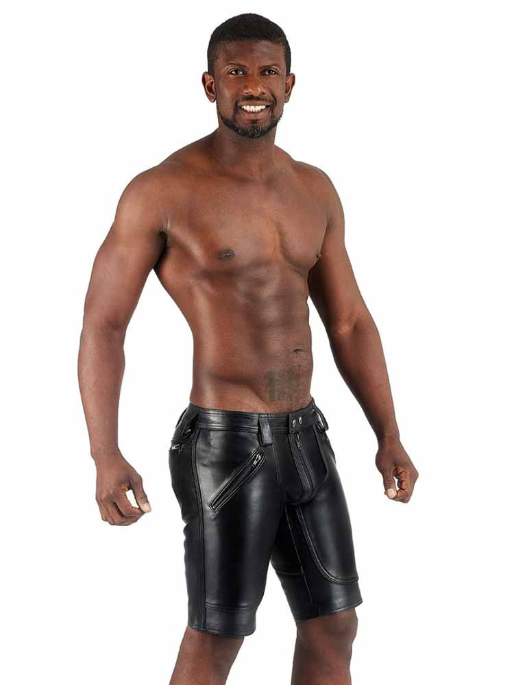 Mister B Leather FXXXer Shorts - schwarz