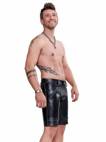 Mister B Leather FXXXer Shorts - graue Paspel