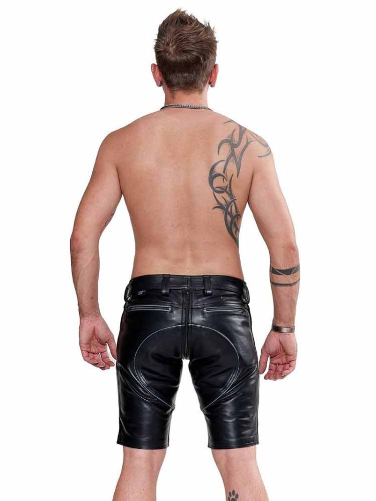 Mister B Leather FXXXer Shorts - graue Paspel