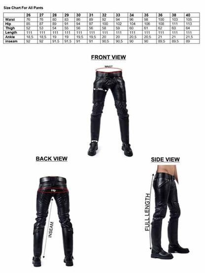 Mister B Leder Jeans Padded