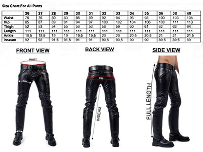 Mister B Leder Jeans Zip-Fly Verschluss