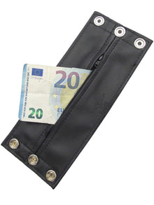 MISTER B Leder Handgelenk Wallet schwarz
