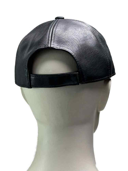 Mister B Baseballcap Leder schwarz