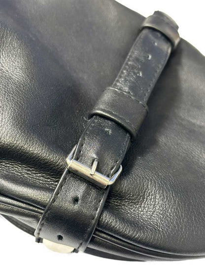Mister B Leder-Biker-Kappe schwarz