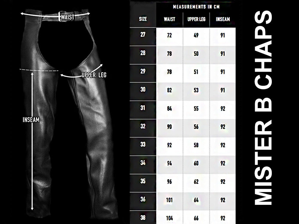 Mister B Leder Chaps schwarz