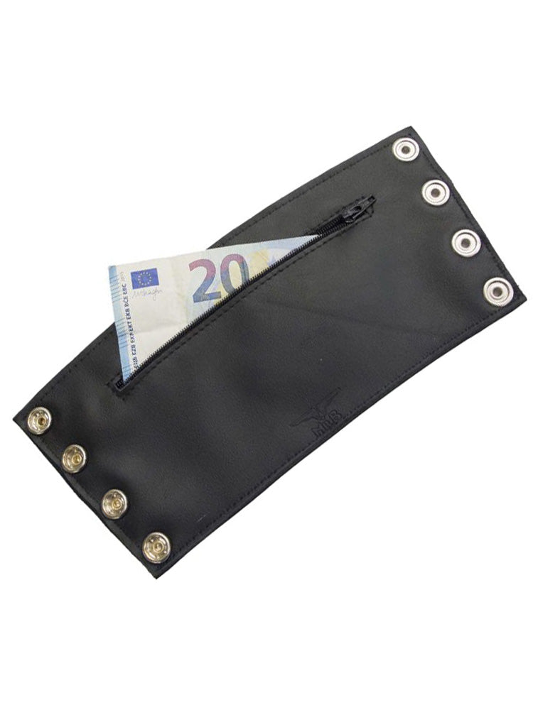 MISTER B Leder Gauntlet Wallet schwarz